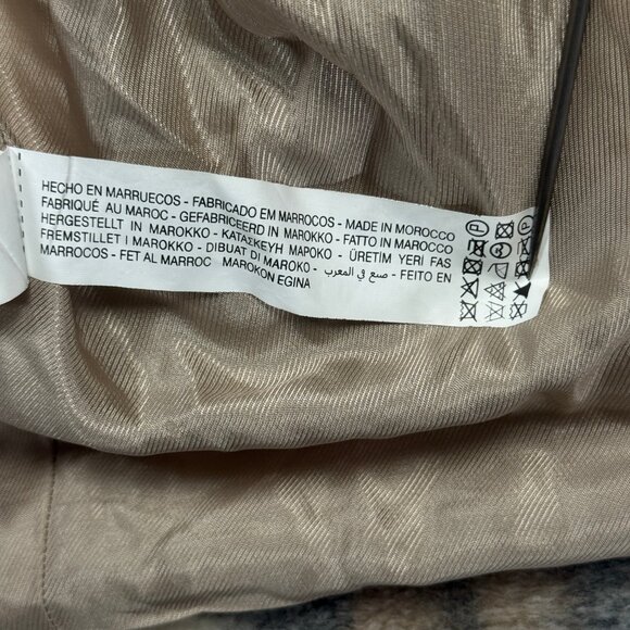 Zara Plaid Wool Blend Overshirt Jacket Brown Cream Button-Down Pockets Size XXL - Picture 14 of 14